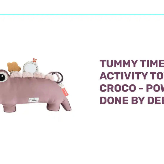 Tummy Time Activity Toy Croco - Powder - Done By Deer by@Outfy