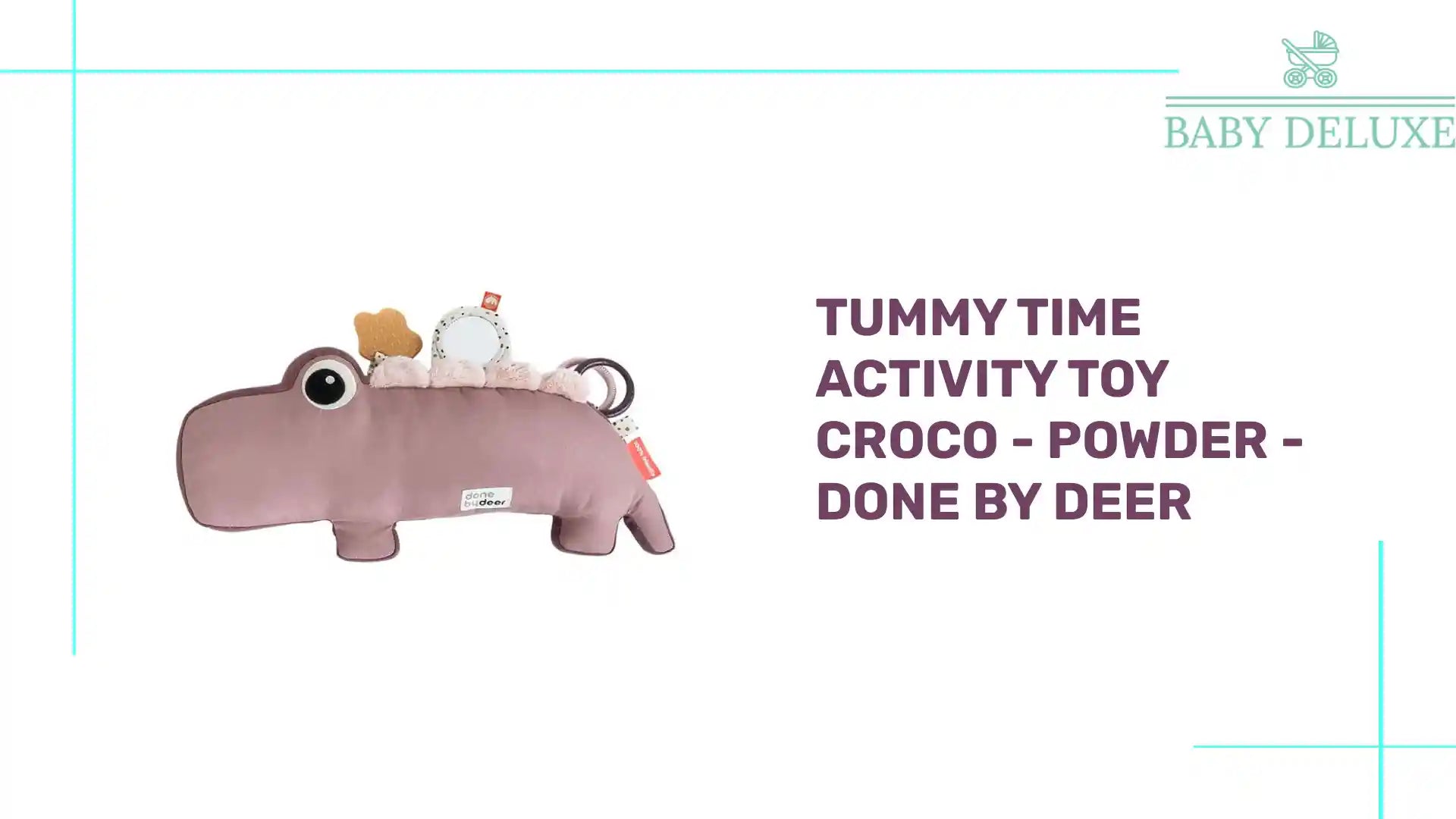 Tummy Time Activity Toy Croco - Powder - Done By Deer by@Outfy