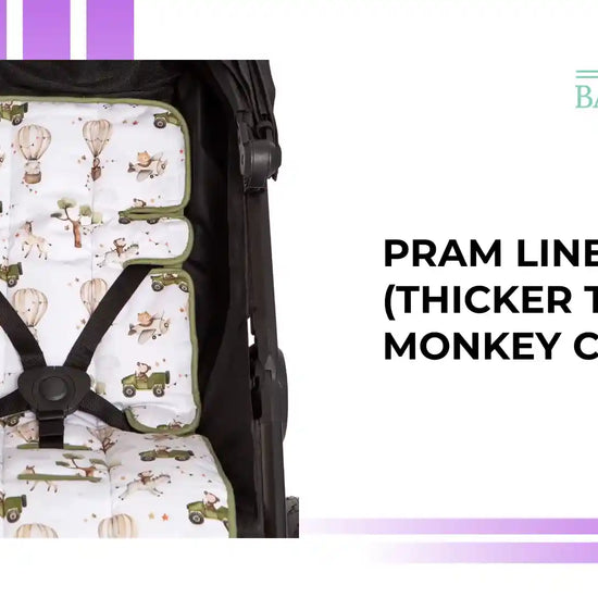 Pram Liner (Thicker Type) - Monkey Carnival by@Outfy