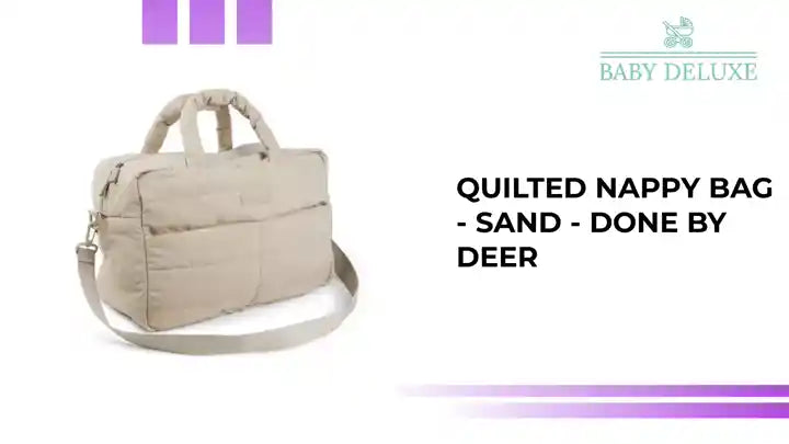 Quilted Nappy Bag - Sand - Done By Deer by@Outfy