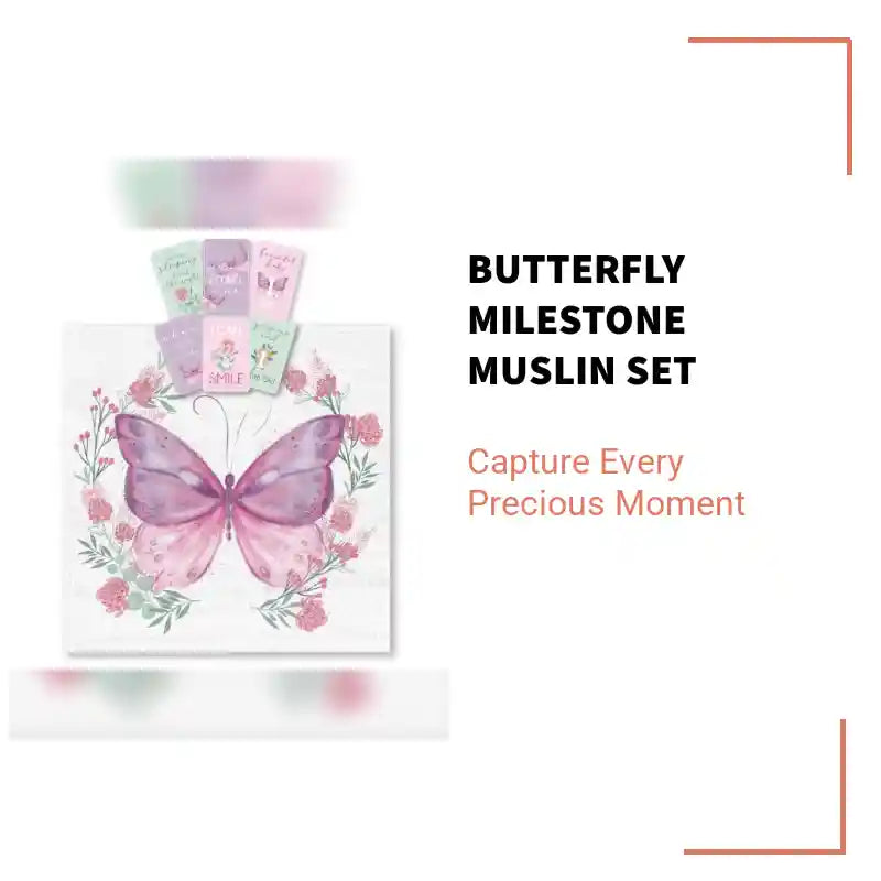 Butterfly Milestone Muslin Set by@Outfy