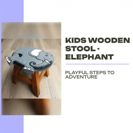 Kids Wooden Stool - Elephant by@Outfy