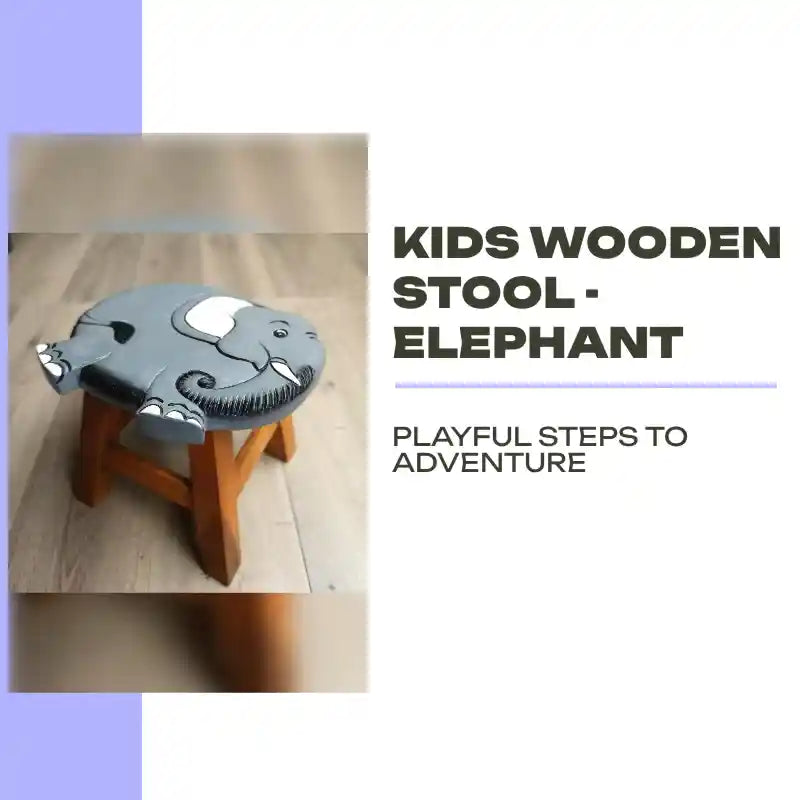 Kids Wooden Stool - Elephant by@Outfy