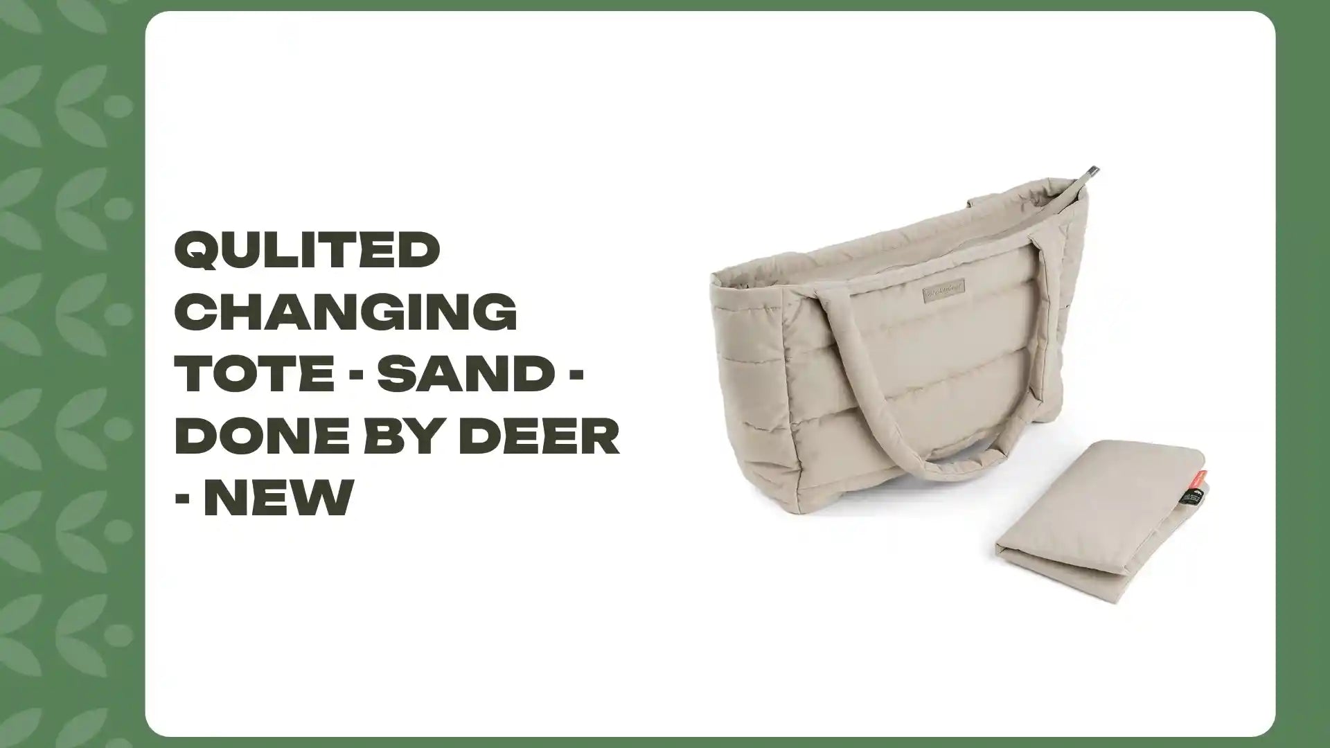 Qulited Changing Tote - SAND - Done By Deer - NEW by@Outfy