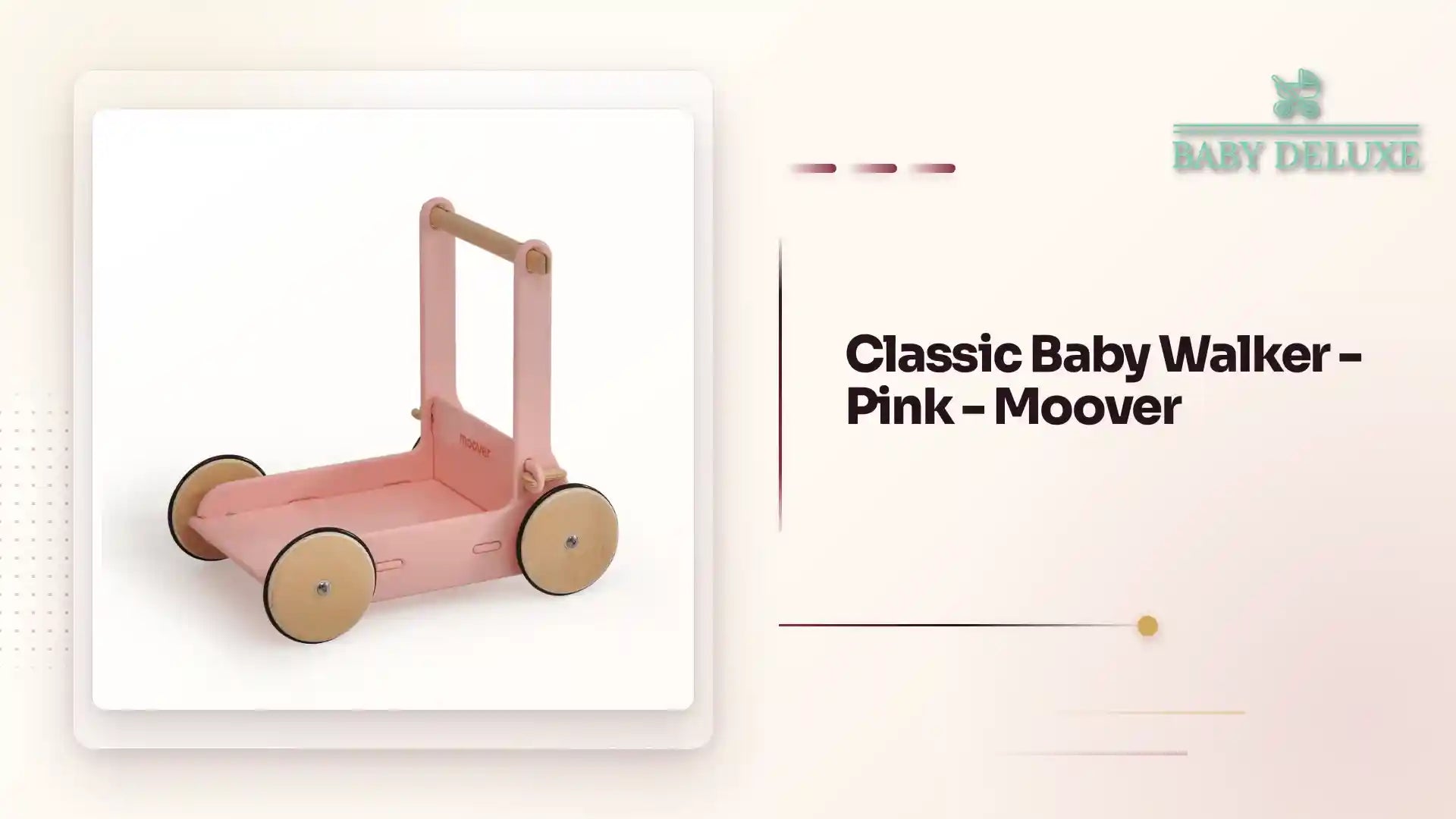 Classic Baby Walker - Pink - Moover by@Outfy