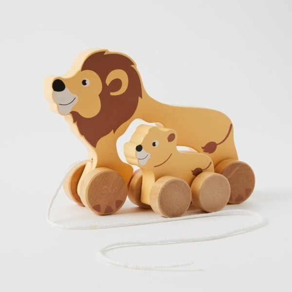 Pull Along Lion & Baby