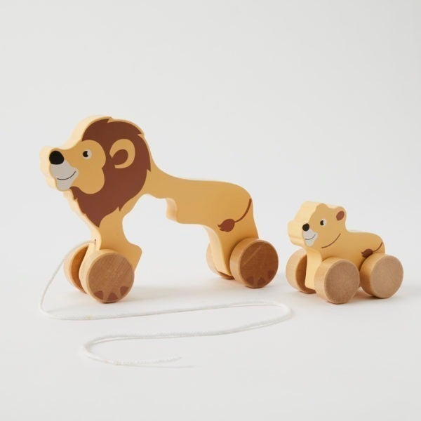 Pull Along Lion & Baby