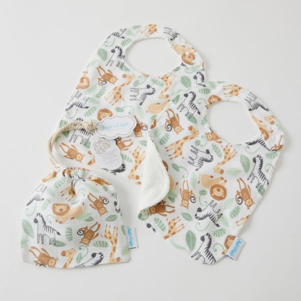 Safari Muslin Bib Set of 2