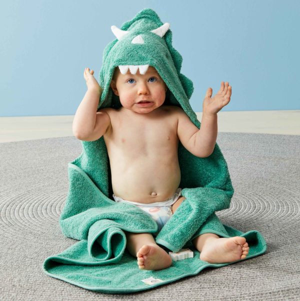 Theo Dinosaur Baby Hooded Towel