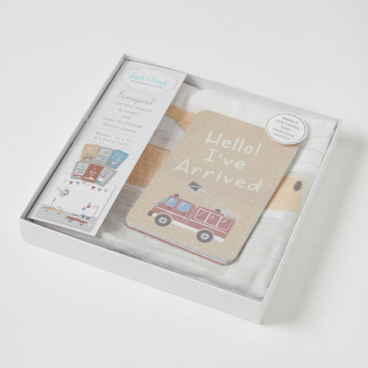 Transport Milestone Muslin Set