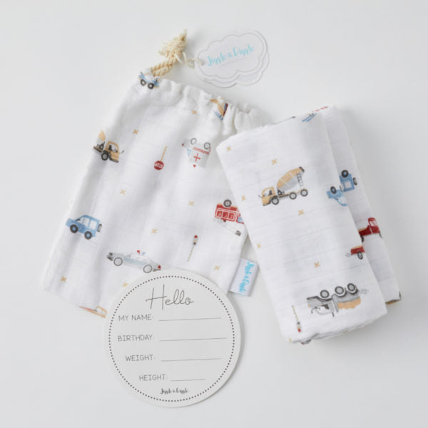 Transport Muslin Wrap & Arrival Card