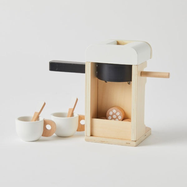 Wooden Coffee Machine Set