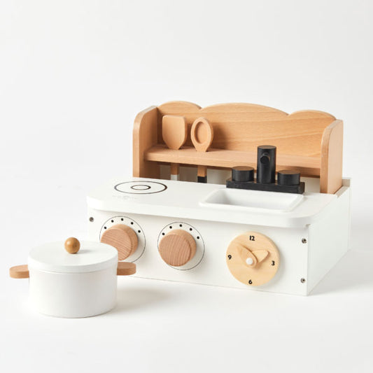 Wooden Kitchen Stove Set